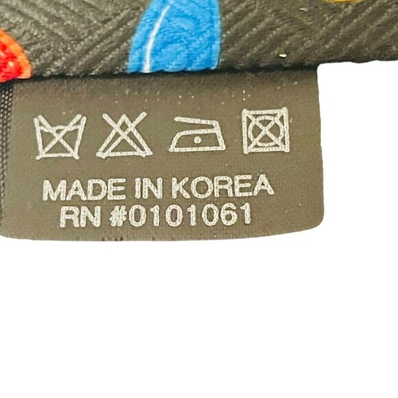 Holiday Mens Christmas Tie Necktie Black with Multi-Color String Lights - Picture 4 of 4